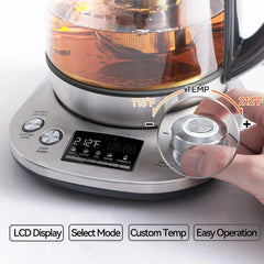 Tea Kettle Electric Tea Kettle with Removable Infuser, 9 Preset Brewing Programs 07FC0E-D4 - KOEEK