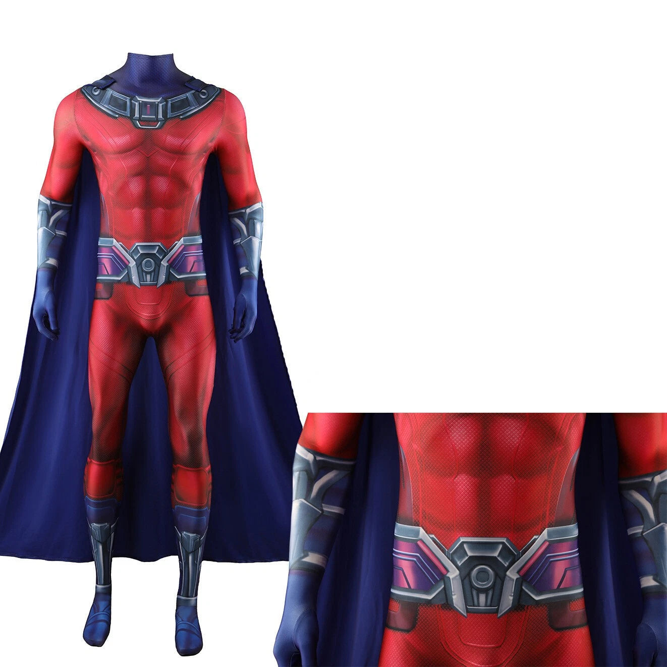 X-Men '97 Magneto Jumpsuit Erik Cosplay Costume Bodysuit Adult Kids Halloween 07FC0E-D4 - KOEEK