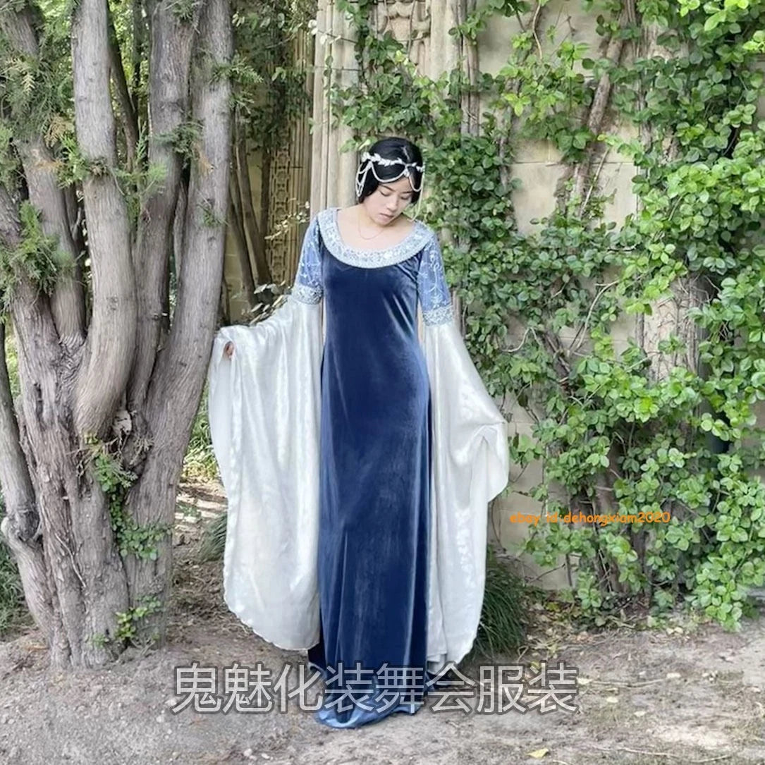The Lord of the Rings Evenstar Arwen Cosplay Dress Costume Adult 07FC0E-D4 - KOEEK