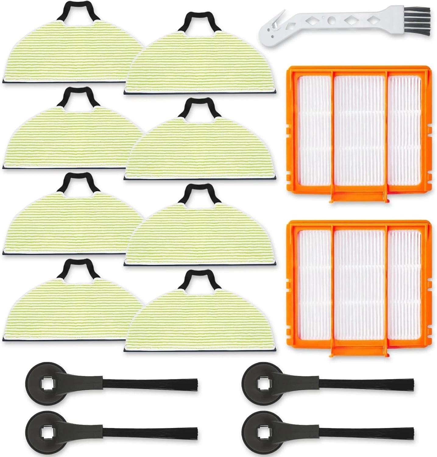 8 replacement mop pads, spare parts and accessories for vacuum cleaner models 07FC0E-D4 - KOEEK