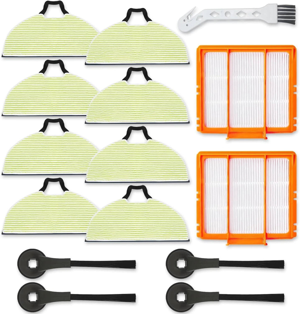 8 replacement mop pads, spare parts and accessories for vacuum cleaner models 07FC0E-D4 - KOEEK