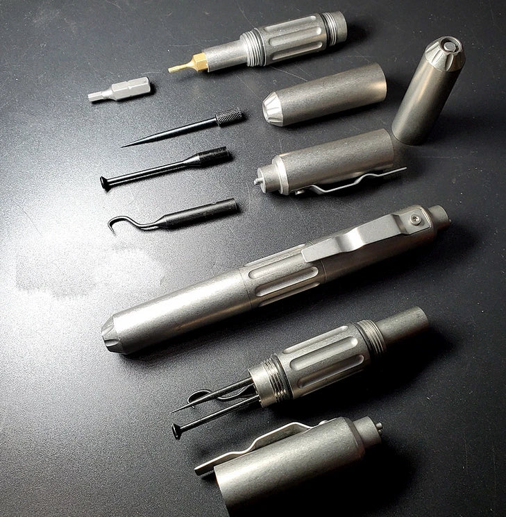 EDC Titanium Alloy Hook Screwdriver Bit Tactical Multi-functional Tools 07FC0E-D4 - KOEEK