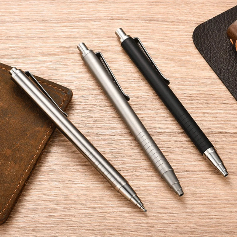 EDC Titanium Alloy Pocket Ball Pen Signature Working Tactical Pen w 5pcs Refills 07FC0E-D4 - KOEEK