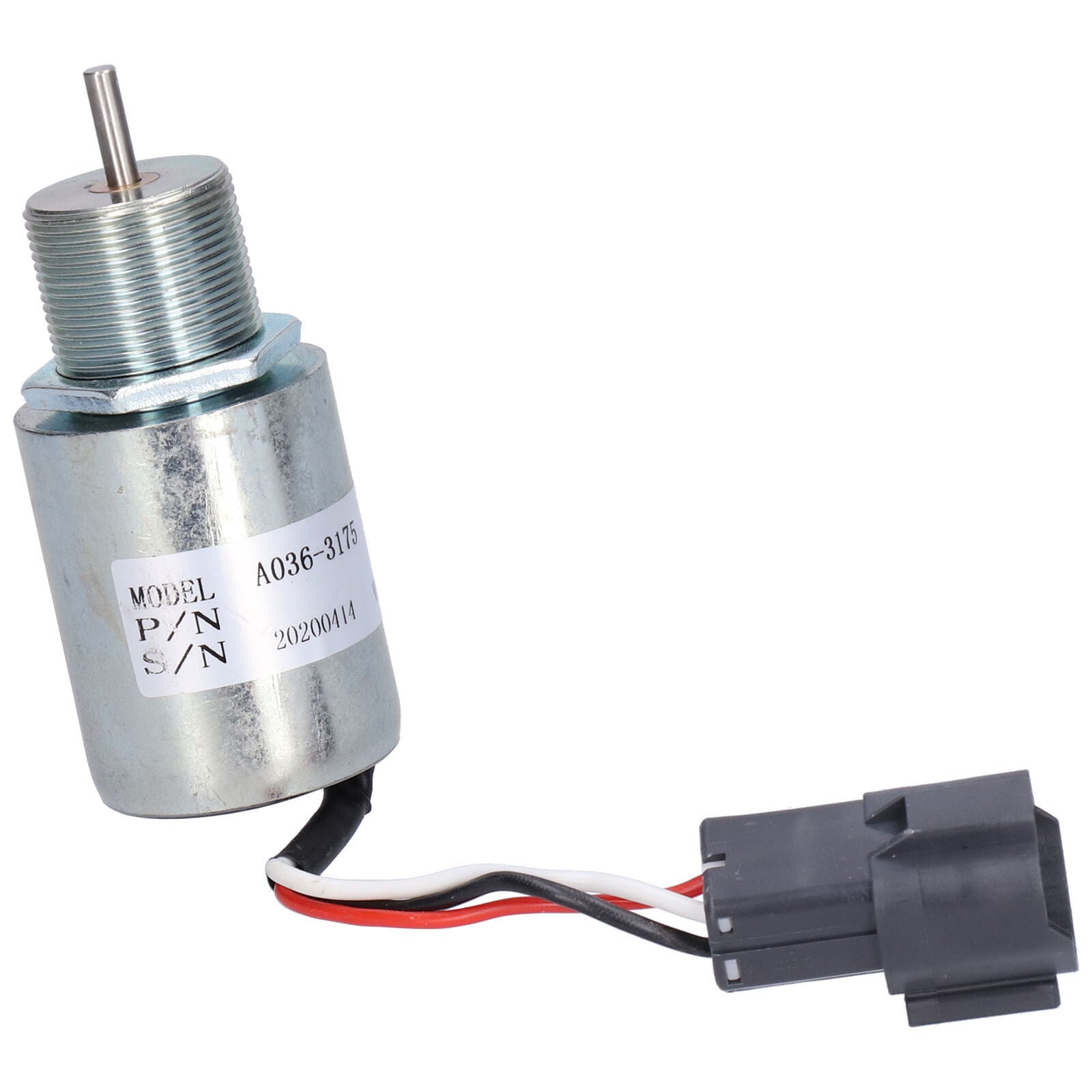 new 12V Solenoid Valve Fuel Shut Off Steel Excavator Parts A036‑3175 For koeek - KOEEK