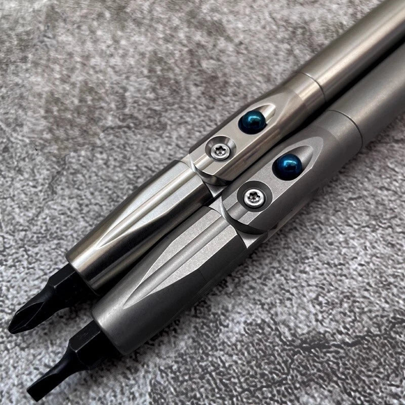 Titanium Folding Screwdriver Cross Slotted Bit EDC Multi Tools Fidget Spinner 07FC0E-D4 - KOEEK