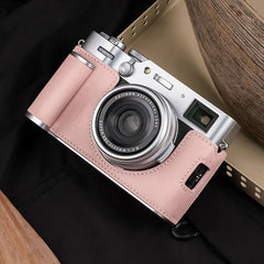Leather Camera Insert Half Case Bag Cover Suitable For Fujifilm X100Vi 07FC0E-D4 - KOEEK