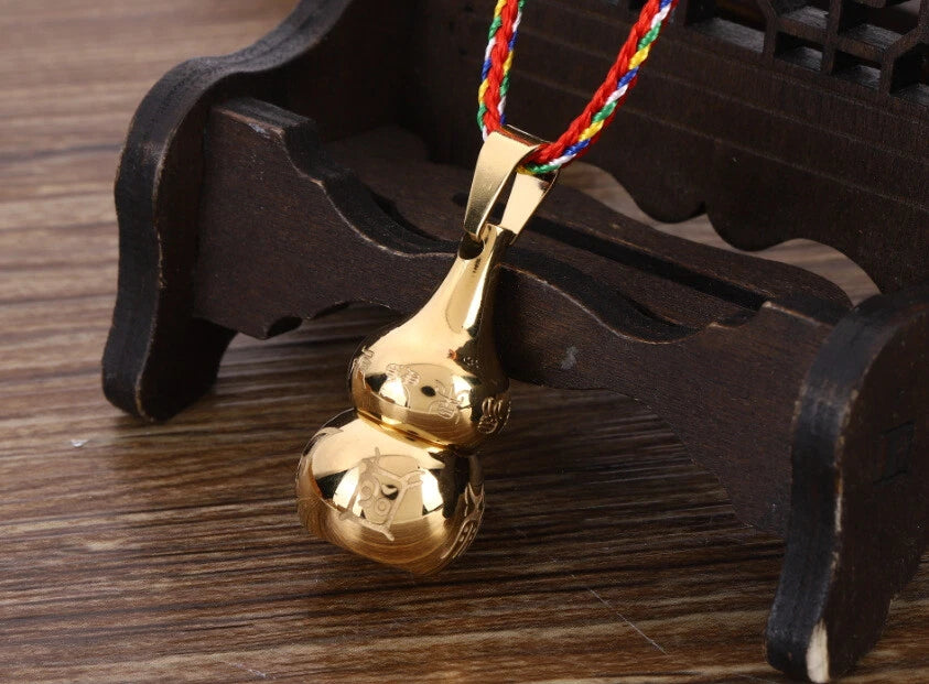 Titanium Steel Gourd Waterproof Medicine Box Pill Case Talisman Necklace Pendant 07FC0E-D4 - KOEEK