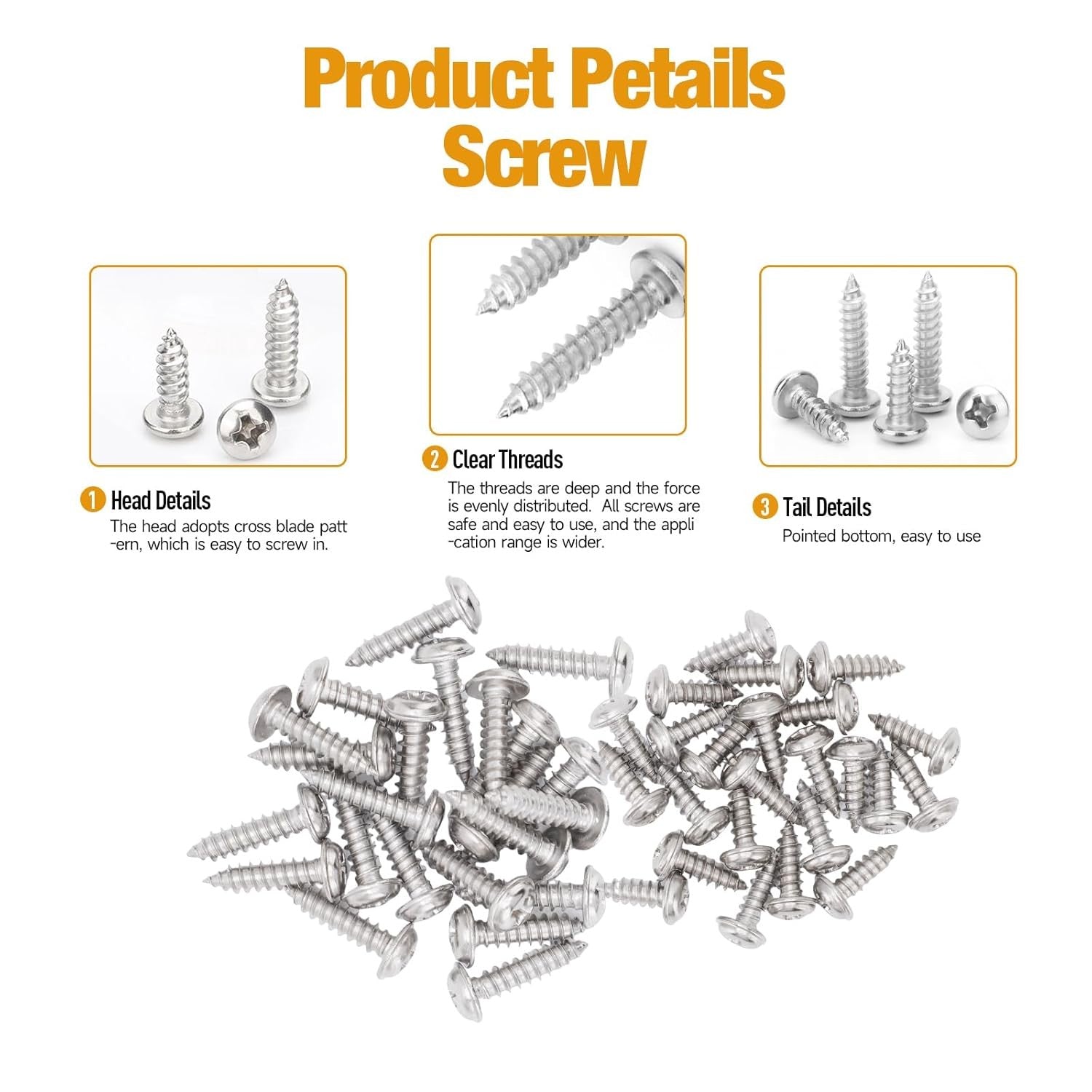 new 200PCS Car U‑Clips with Screw Assortment Kit, Automotive Screws Chrome/Brass 07FC0E-D4 - KOEEK