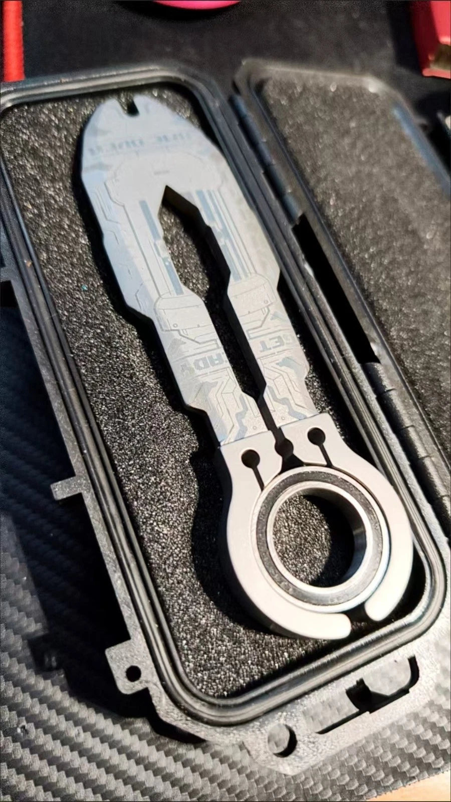 TC4/TC21 Titanium Alloy Multi Tool EDC Pocket Pry Bar with Wrench Socket CNC 07FC0E-D4 - KOEEK