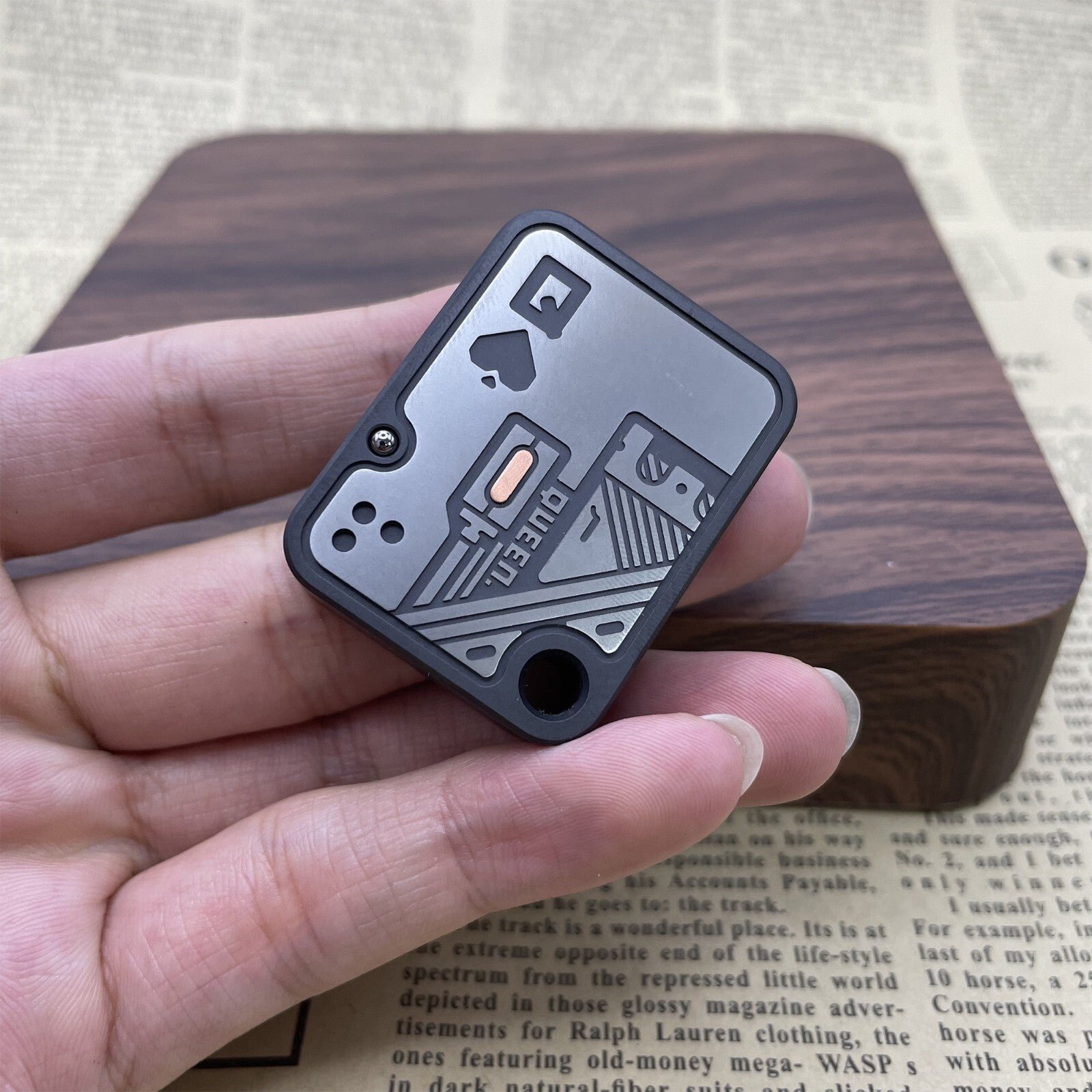 Poker Card LAUTIE 3.0 AAA AKQ Fidget Slider Zirconium EDC Stress Relief Toy Gift 07FC0E-D4 - KOEEK