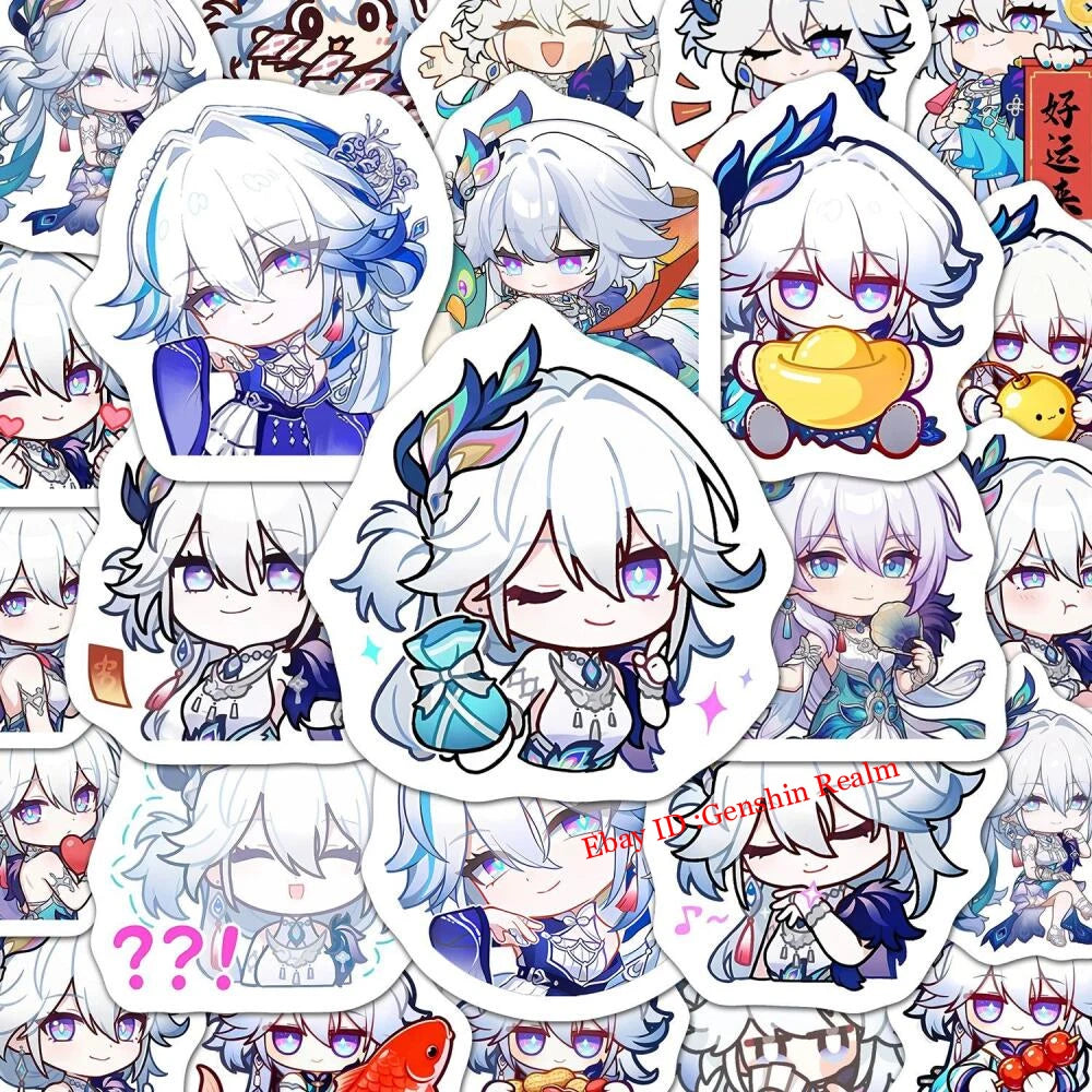 60Pcs Anime Honkai: Star Rail Yao Guang Waterproof Stickers Decoratio Gift 07FC0E-D4 - KOEEK