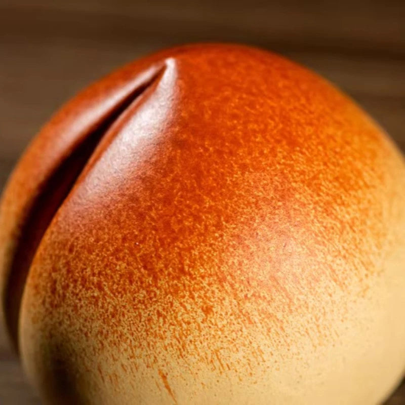 6cm Purple Clay Tea Pet Longevity Peaches Ornament Tea Playing Decoration Gift 07FC0E-D4 - KOEEK