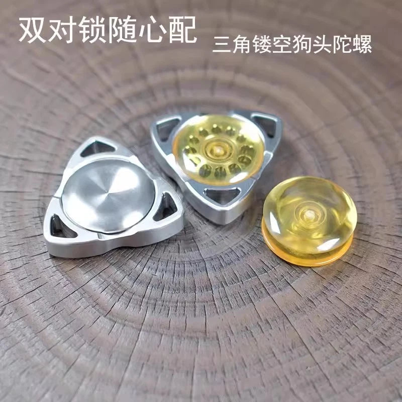 Haptic Toy Finger Fidget Spinner Pocket EDC Stainless Steel for Adults PEI Cap 07FC0E-D4 - KOEEK