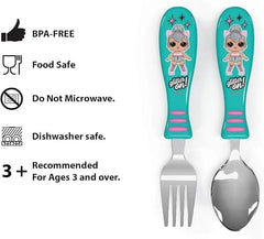 Zak Designs L.O.L. Surprise! Kitty Queen Fork & Spoon Set 2pc Kids ZAK_DESIGNS - KOEEK