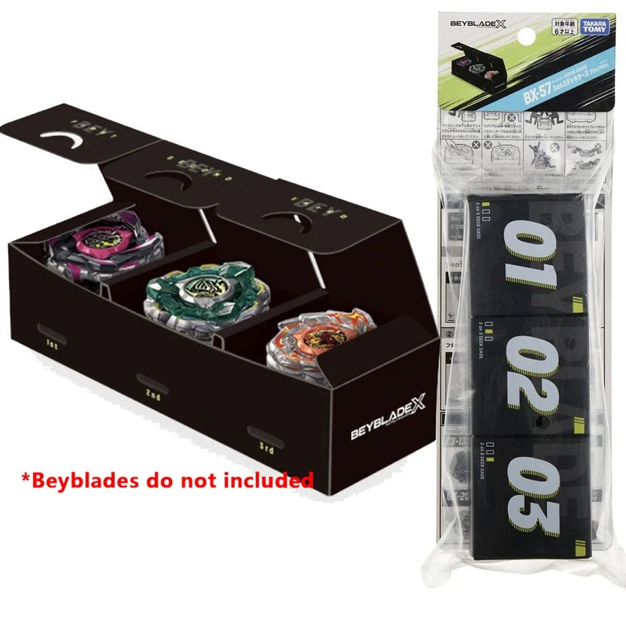 TAKARA TOMY 3on3 Deck Case Black Burst Beyblade X Accessory Set BX-57 Official TAKARA - KOEEK