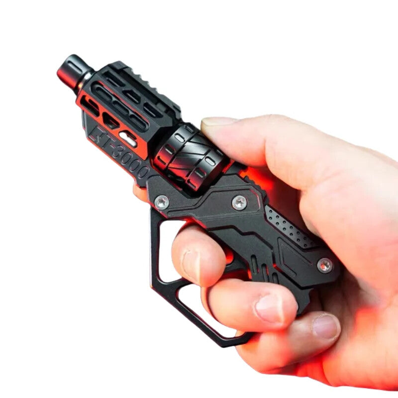 QT-3000 Revolver Magnetic Push Slider Gun Spinner Button fingertip Gyro EDC Toy 07FC0E-D4 - KOEEK