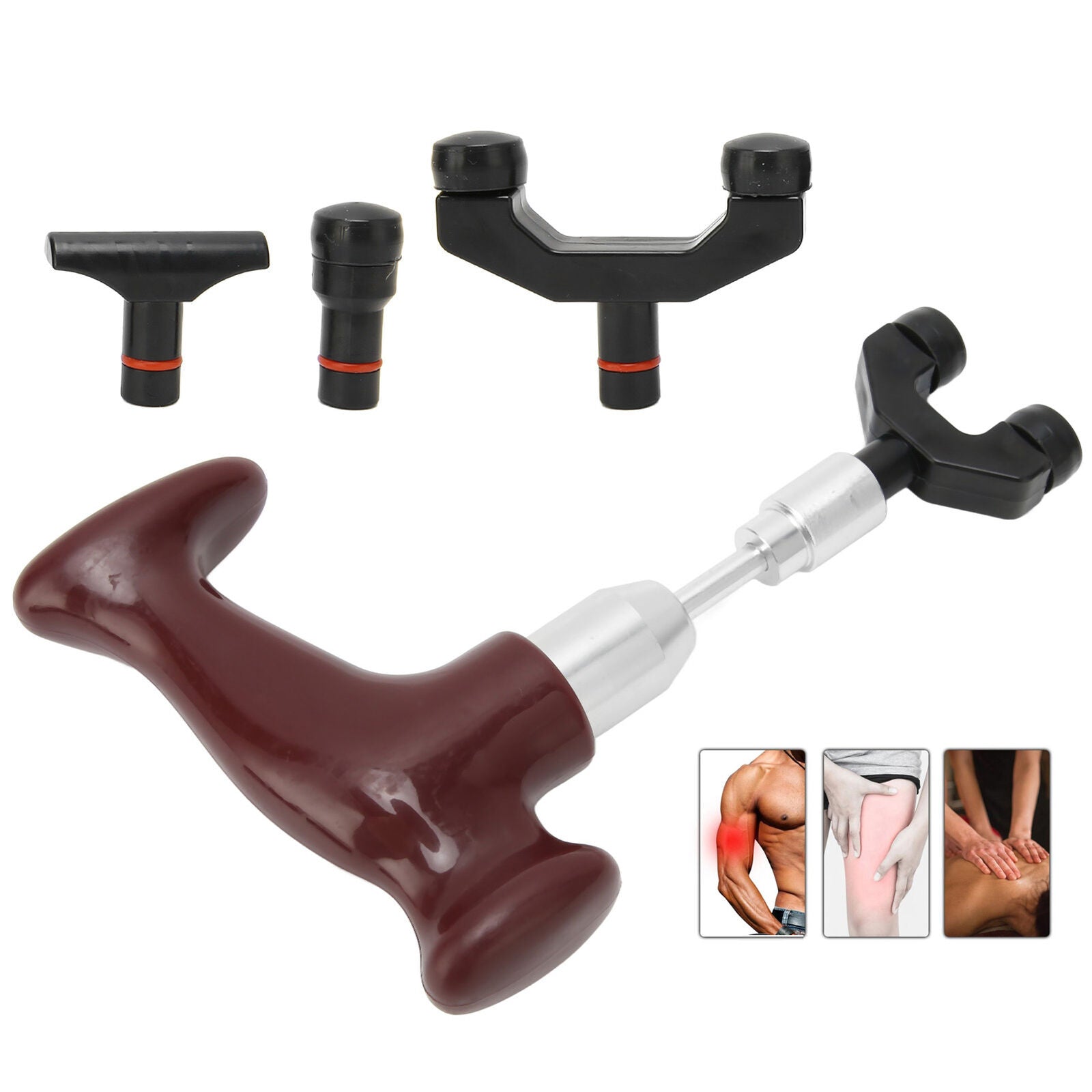 new T Shape Deep Tissue Massage Tool Ergonomic Pain Relief Muscle Massage Gun Fo ABE koeek - KOEEK