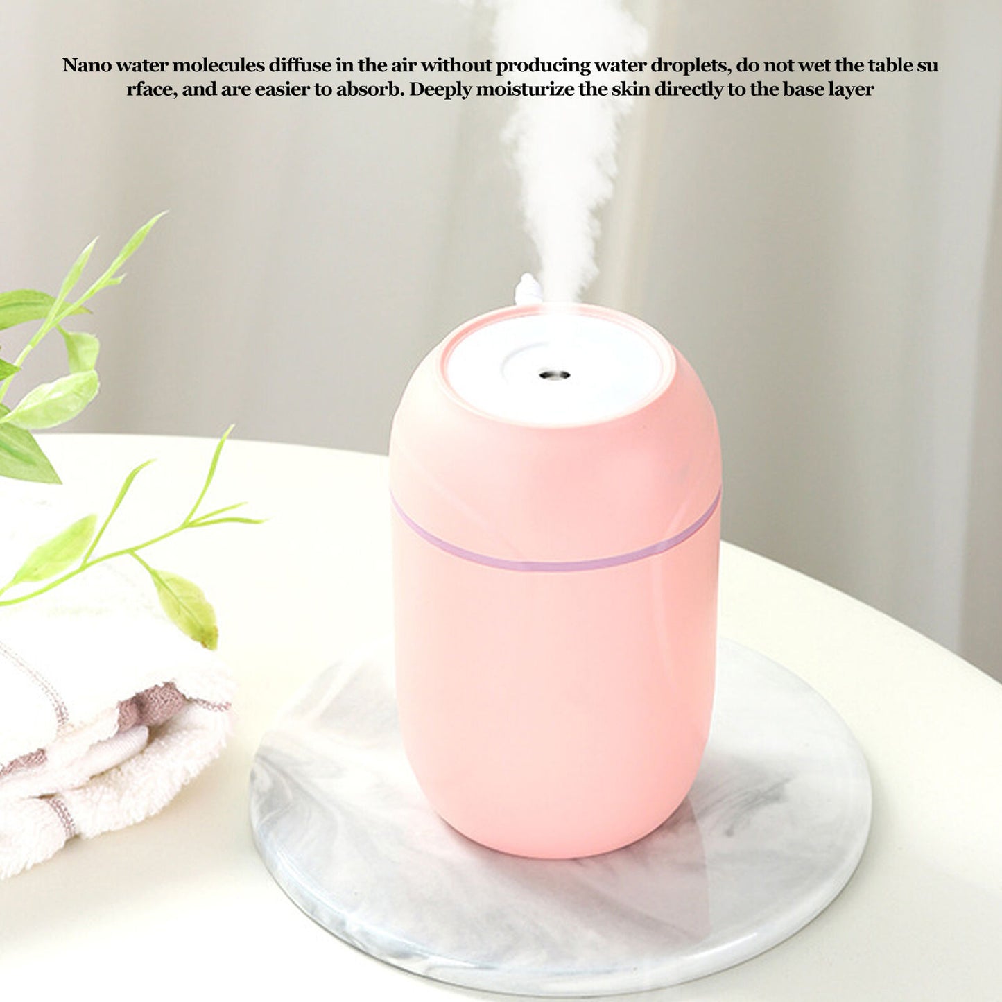 ny 300ml luftfukter USB-lading Aroma Oil Diffuser Portable Mute Car Air F ABE