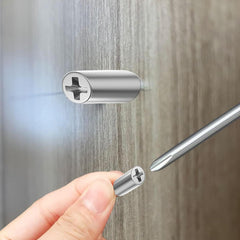 new 70 Pcs Self-Tapping Screws Cabinet Laminate Support, 70 sets, silvery white 07FC0E-D4 - KOEEK
