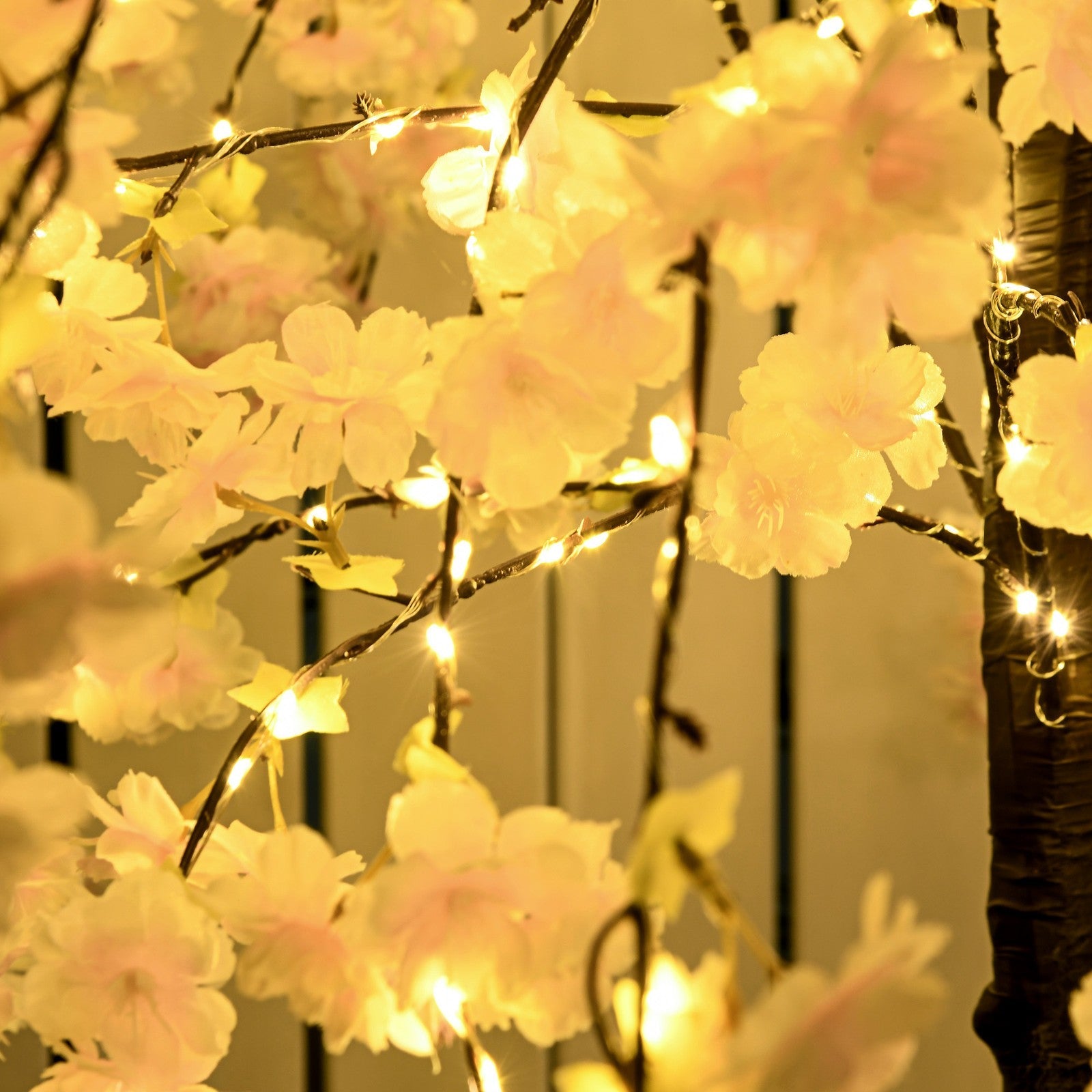 HOMCOM 180cm Cherry Blossom Tree Light with 350 LED Lights Fake Sakura Tree HOMCOM - KOEEK