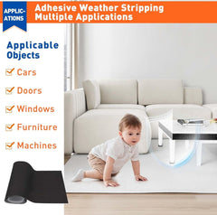 new MAGZO Backed Adhesive Foam Padding 1/16" Thick x 12" 59In*12In*1/16In, Black MAGZO - KOEEK