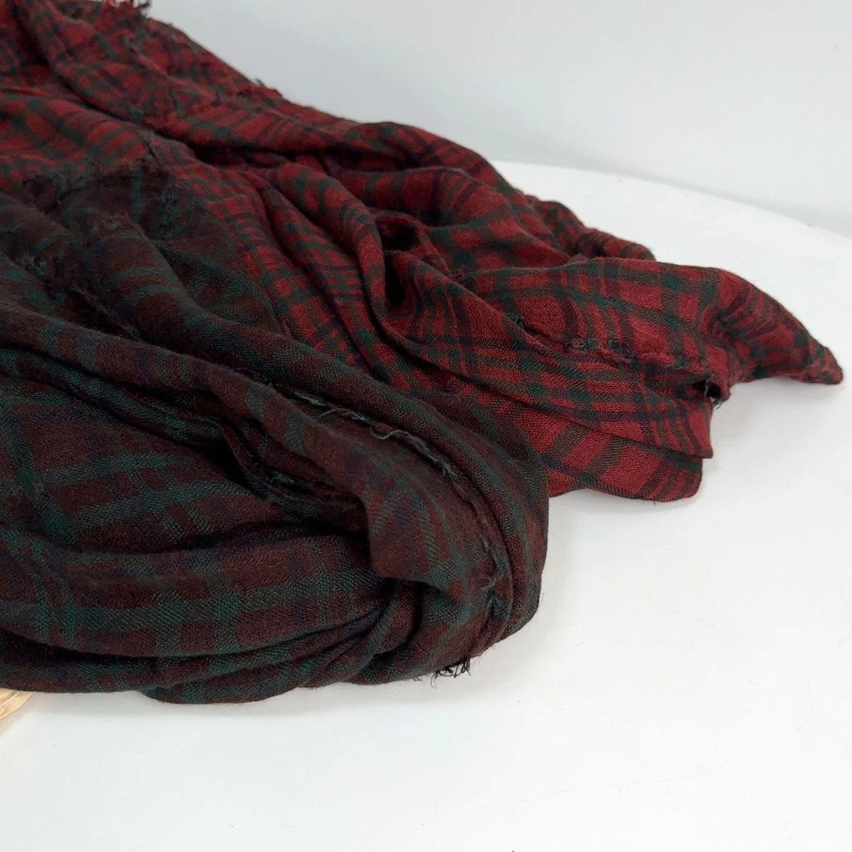 Mens soft Acrylic Wool Winter Scarf Red plaid Unisex Winter Autumn Neckerchief 07FC0E-D4 - KOEEK