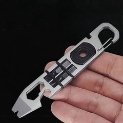 Stainless Steel Keychain Pocket Pry Bar Crowbar Opener Outdoor EDC Multi Tools 07FC0E-D4 - KOEEK