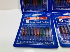 ( 4 ) Vintage packs  Mini Replacement Bulbs 12v for  Christmas  Light Sets 07FC0E-D4 - KOEEK