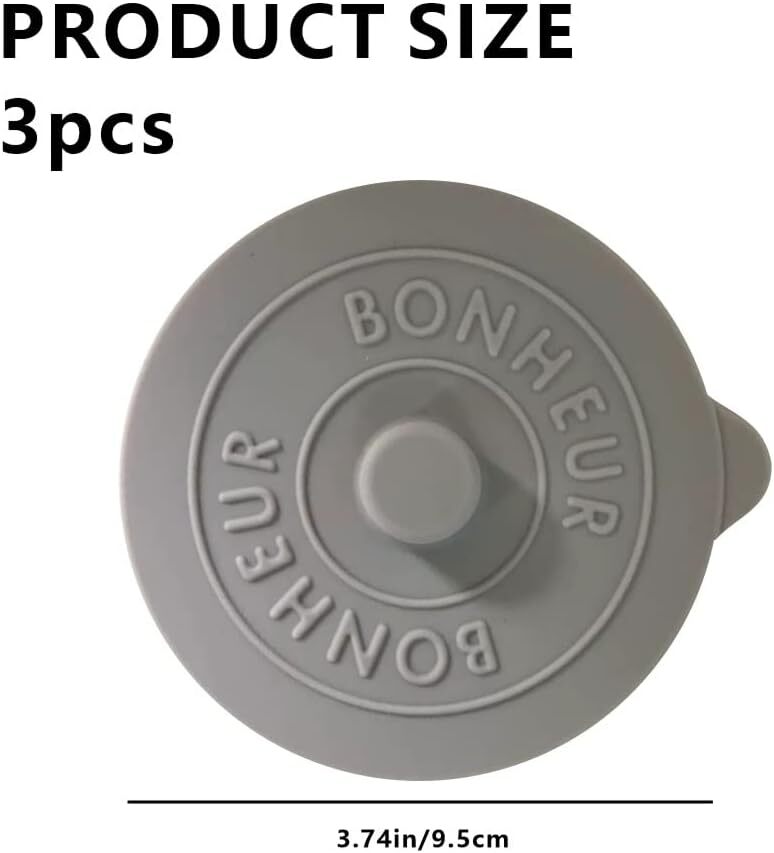 new 3 Pcs Silicone Cup Lids Anti Dust Seal Mug Covers Reusable Glass Covers... 07FC0E-D4 - KOEEK