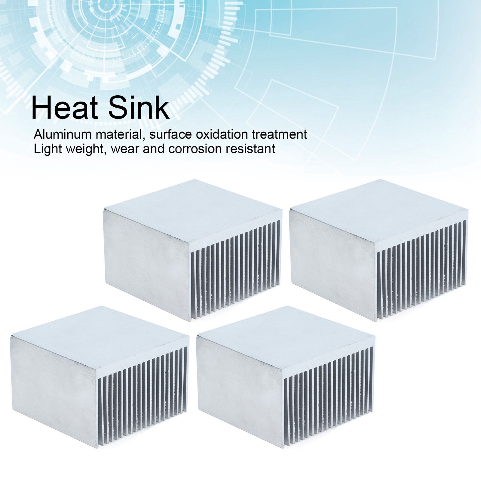 new 4Pcs/set Cooling Fins Aluminum Heatsink Heat Sink For Electronics CPU Modules koeek - KOEEK