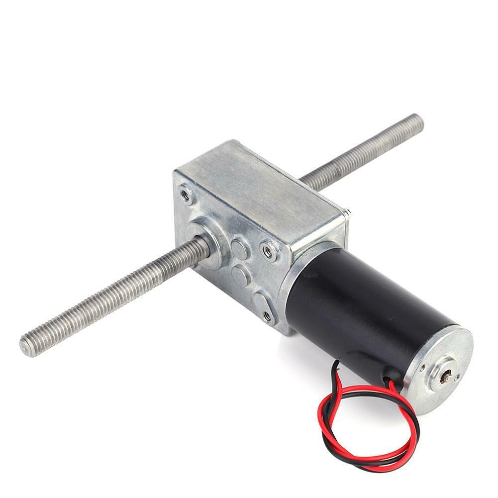 new 12V Worm Gear Motor Double Shaft M8 Thread Dual Shaft Reduction Motor koeek - KOEEK