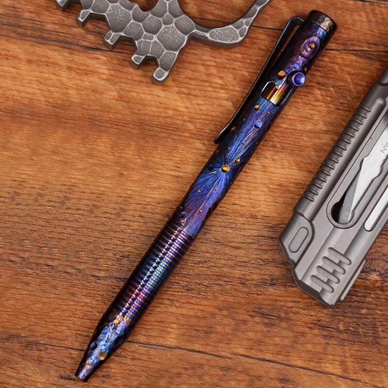 EDC Titanium Alloy Bolt Action Pocket Signature Pen Outdoor Pen 5x G2 Refills EDC - KOEEK