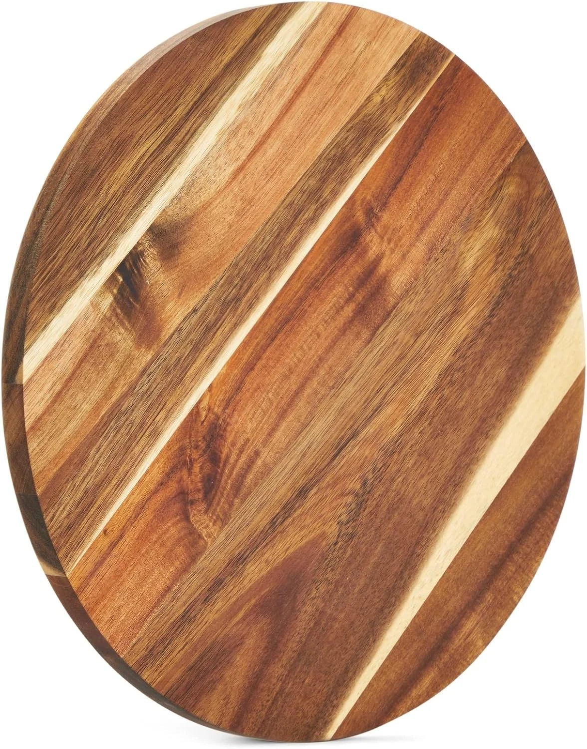 Round Acacia Wood Cake Stand for Wedding - Wooden Cake Stand for Appetizers 07FC0E-D4 - KOEEK
