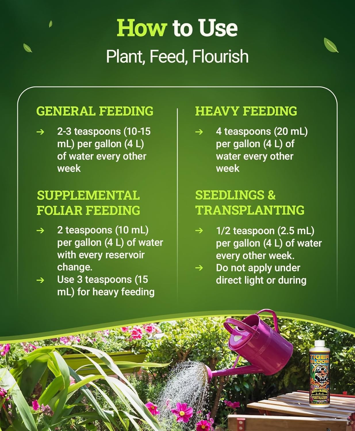 new FoxFarm Tiger Bloom Liquid Fertilizer Concentrate - Fast Acting 1 pint FOXFARM - KOEEK