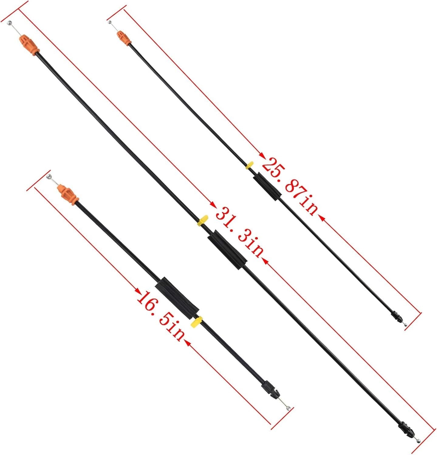 new 3mirrors Inside Door Handle Latch Release Cable Compatible with Powder Coated 3MIRRORS - KOEEK