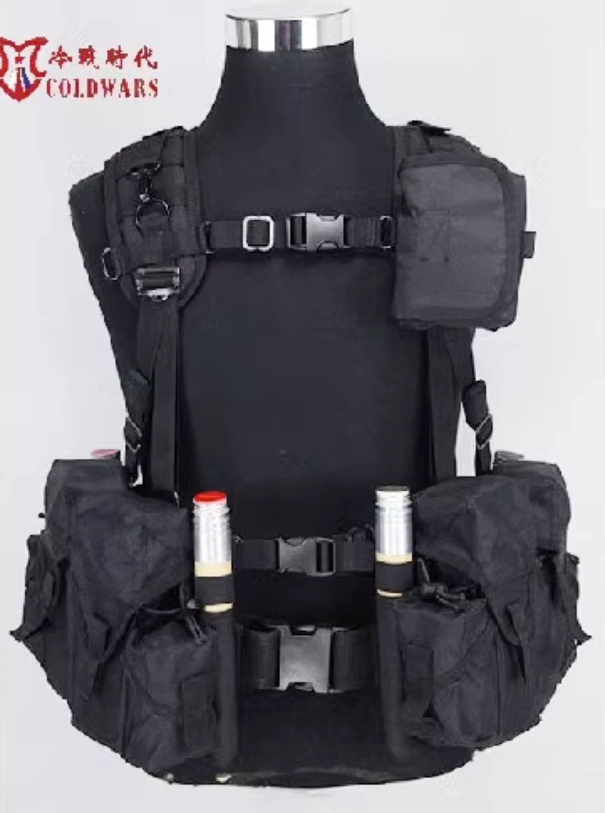 Replica Russian Special Forces Smersh Tactics Combat Chest Vest Black AK Set 07FC0E-D4 - KOEEK