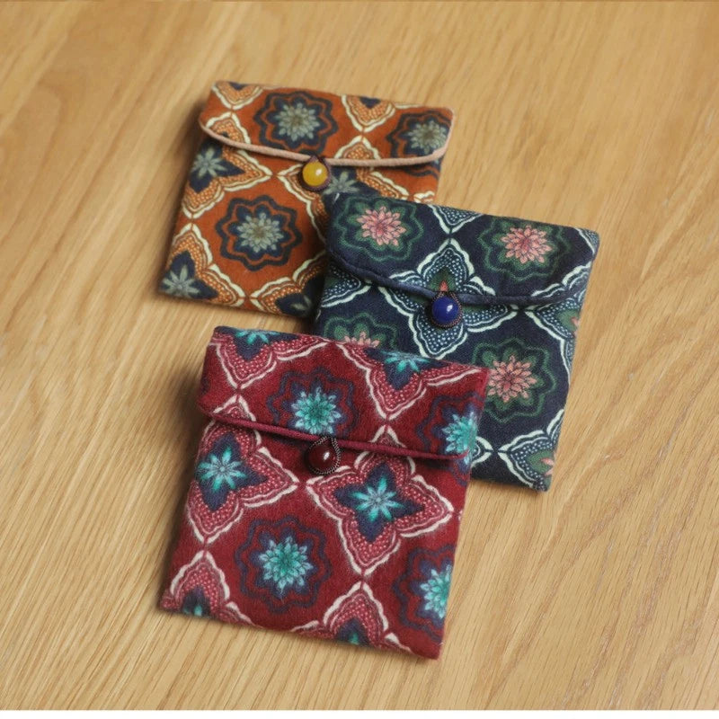 10cm Cotton Cloth Bag Prayer Beads Storage Bag Handstring Bag Antique Curios Bag 07FC0E-D4 - KOEEK