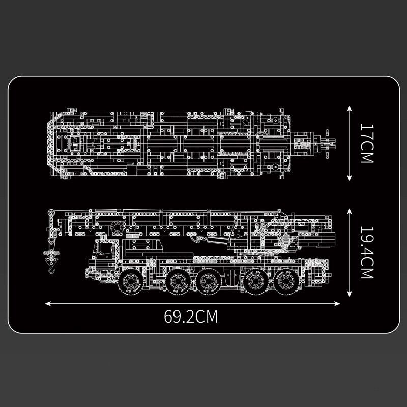 new Mould King 17073 Engineering Crane Yellow Truck Building Block Remote Control MOULD KING - KOEEK