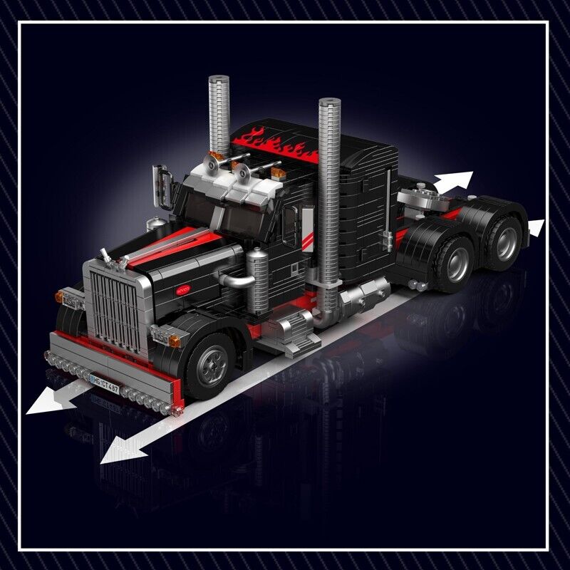 new Mould King 10037 Flatbed Semi Truck Tow Truck Muscle Car Building Block Toy MOULD KING - KOEEK