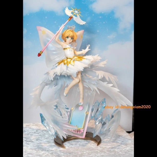 Official 1/7 Card Captor Sakura Kinomoto Sakura Transparent Card PVC Figure Gift 07FC0E-D4 - KOEEK