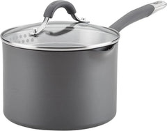 Hard Anodized Nonstick, 3-Quart, Gray 07FC0E-D4 - KOEEK