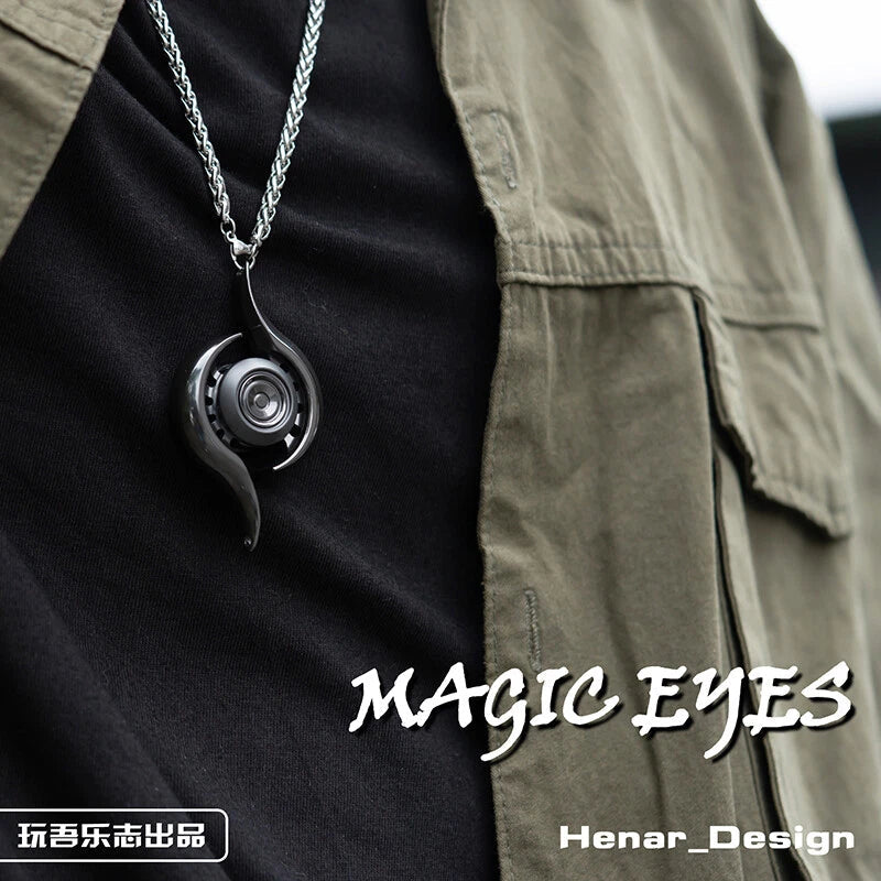 EDC Magic Eye Fidget Spinner Metal Toy Stress Relief Necklace Gift Spinning Tops 07FC0E-D4 - KOEEK