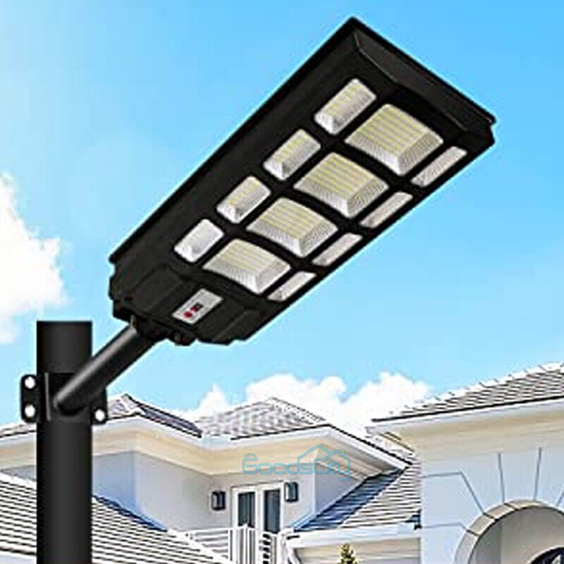 ny Super Bright Commercial Solar Street Light 7 Fargeendring Dusk to Dawn Road Lamp