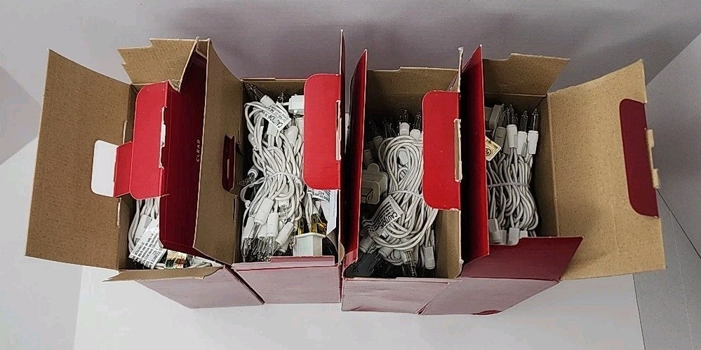 Lot of 4 - Wondershop at Target - 300 Clear Icicle Lights w/ White Wire - 19'7" WONDERSHOP - KOEEK