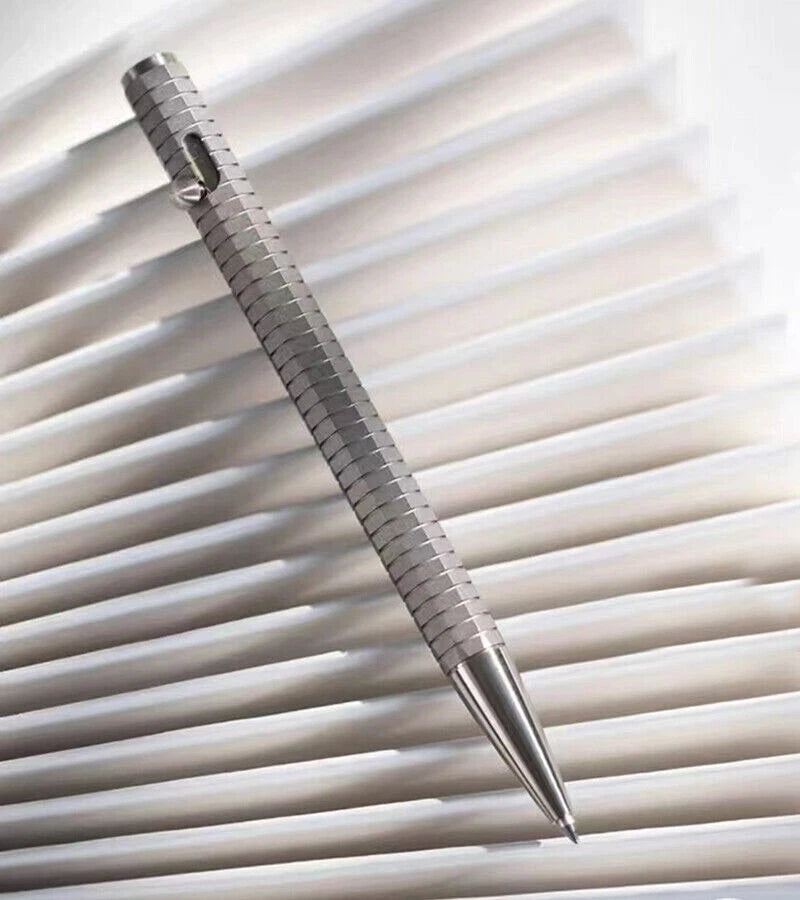 Solid TC4 Titanium Alloy Bolt Ballpoint Pen Business Office Singnature Pen EDC 07FC0E-D4 - KOEEK