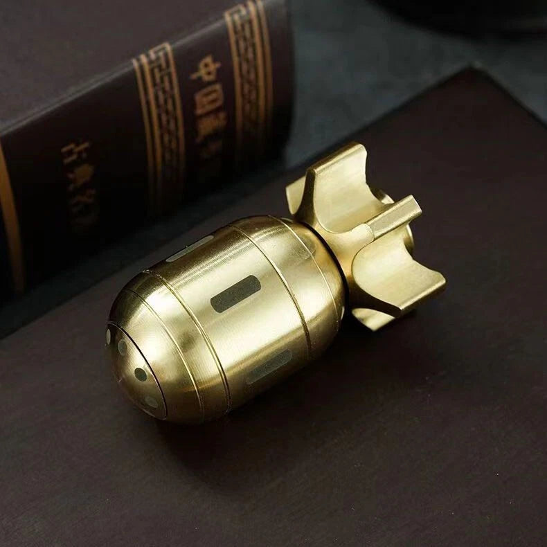 Brass Finger Spinner Hand Fidget Spinners Roler Haptic Bomb Home Decor Desk Toy 07FC0E-D4 - KOEEK