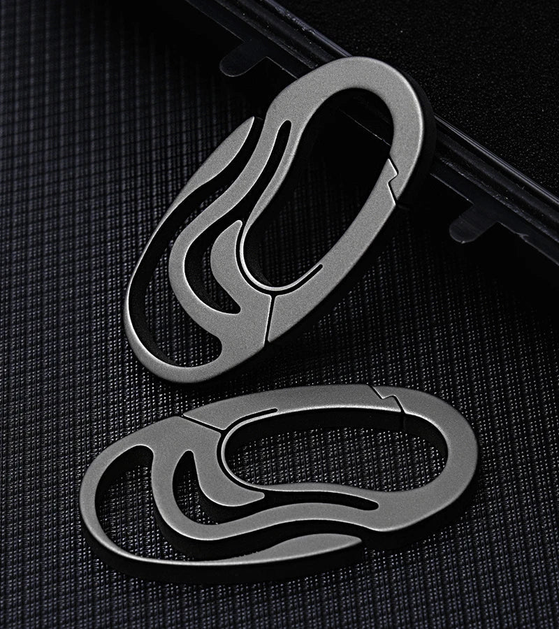 EDC Titanium Creative Waist Hanging Keychain Carabiner Portable Outdoor Buckle 07FC0E-D4 - KOEEK