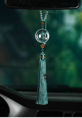 Natural Crystal Safe Travel Coin Car Hanging Pendant Amulet Good Luck Decoration 07FC0E-D4 - KOEEK