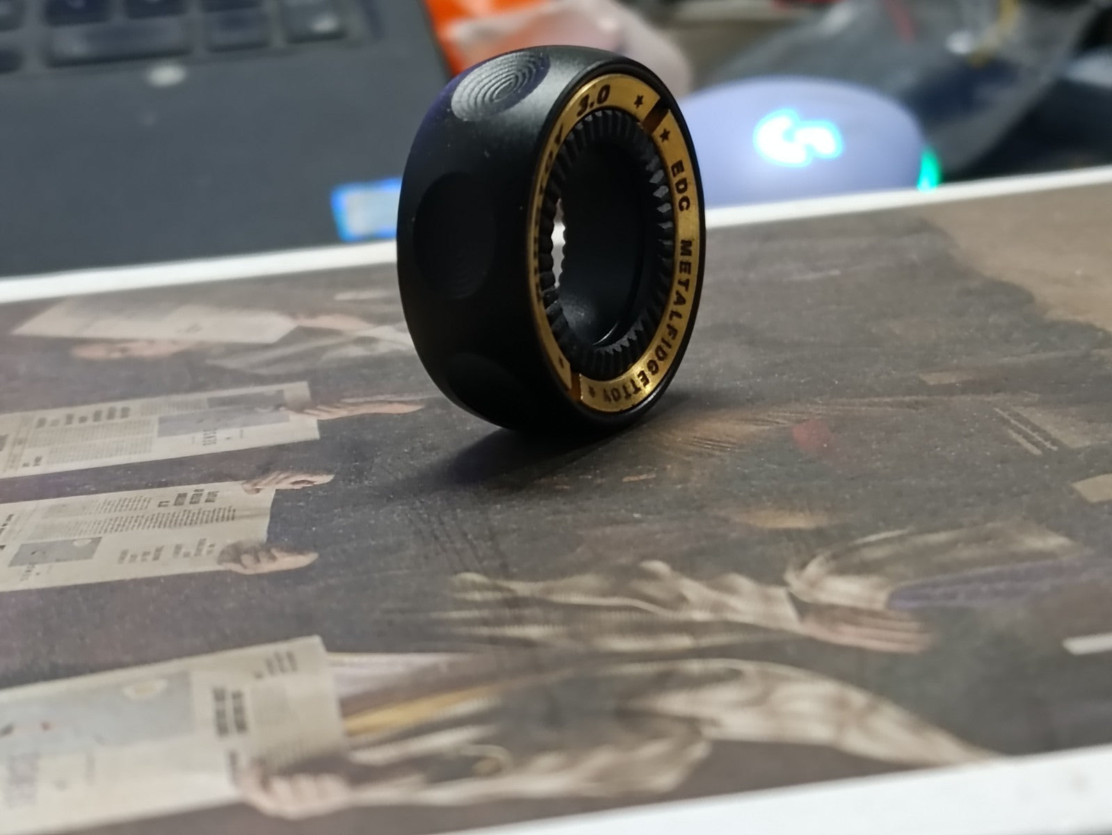 Fidget Spinner Mechanic Ring Fingertip Ratchet Magnetic Fidget EDC Toys 07FC0E-D4 - KOEEK