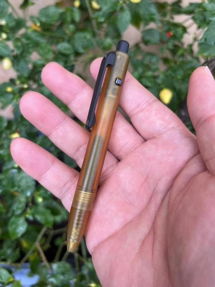 1pcs ULTEM Bolt Pen with Titanium Pocket Clip EDC Wring Pen Short / Long Version 07FC0E-D4 - KOEEK